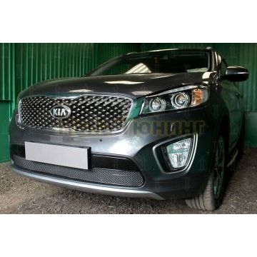 Защита радиатора Kia Sorento Prime 2015-2017 black PREMIUM