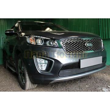 Защита радиатора Kia Sorento Prime 2015-2017 black PREMIUM