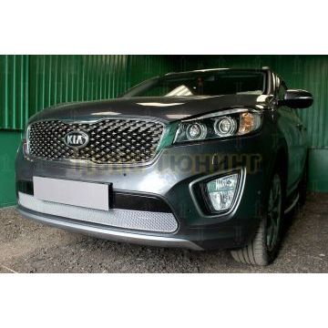 Защита радиатора Kia Sorento Prime 2015-2017 chrome PREMIUM