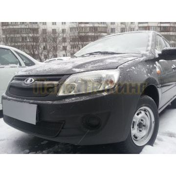 Защита радиатора Lada Granta 2011-2014 (2 части) black