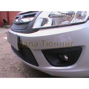 Защита радиатора Lada Granta 2014-2018 лифтбек, седан (2 части) black