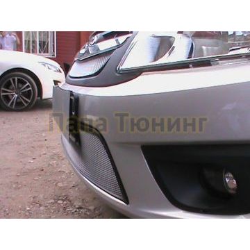 Защита радиатора Lada Granta 2014-2018 лифтбек, седан (2 части) chrome