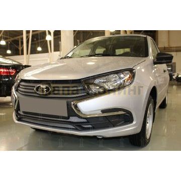 Защита радиатора Lada Granta 2018- (4 части) chrome низ