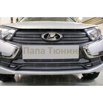 Защита радиатора Lada Granta 2018- (4 части) chrome низ