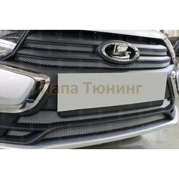 Защита радиатора Lada Granta 2018- (4 части) chrome низ