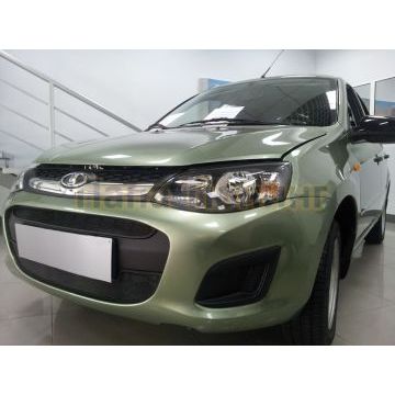 Защита радиатора Lada Kalina Cross 2015- (2 части) black