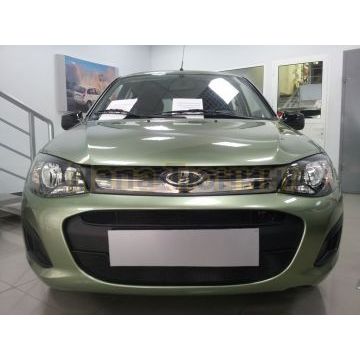 Защита радиатора Lada Kalina Cross 2015- (2 части) black