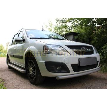 Защита радиатора Lada Largus 2012- / Largus Cross 2014- black низ