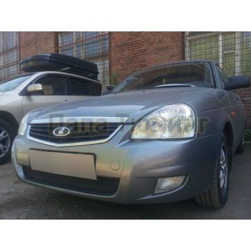 Защита радиатора Lada Priora 2012-2013 black