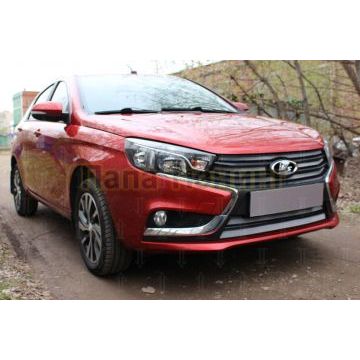 Защита радиатора Lada Vesta 2015- / Vesta SW 2017- (2 части) chrome низ