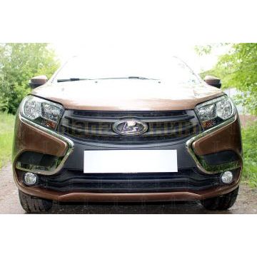 Защита радиатора Lada Xray 2015- (2 части) black низ