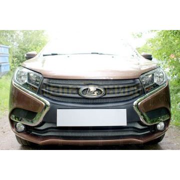 Защита радиатора Lada Xray 2015- (2 части) chrome низ