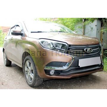Защита радиатора Lada Xray 2015- (2 части) chrome низ