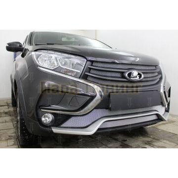 Защита радиатора Lada Xray Cross 2018- (2 части) chrome низ