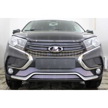 Защита радиатора Lada Xray Cross 2018- (2 части) chrome низ