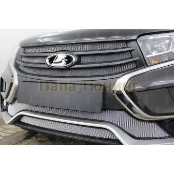 Защита радиатора Lada Xray Cross 2018- (2 части) chrome низ