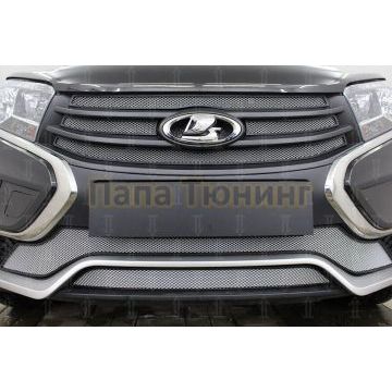 Защита радиатора Lada Xray Cross 2018- (2 части) chrome низ