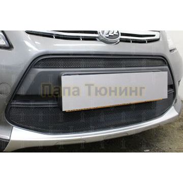 Защита радиатора Lifan X50 2015- (2 части) black