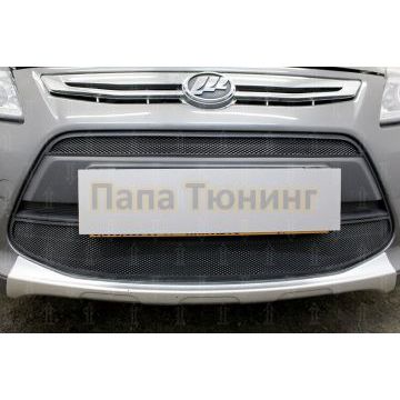 Защита радиатора Lifan X50 2015- (2 части) black