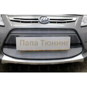 Защита радиатора Lifan X50 2015- (2 части) chrome