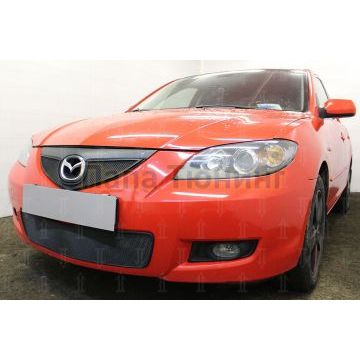 Защита радиатора Mazda 3 2006-2009 (седан) black низ