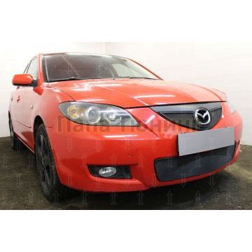 Защита радиатора Mazda 3 2006-2009 (седан) black низ