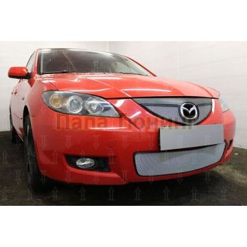 Защита радиатора Mazda 3 2006-2009 (седан) chrome низ