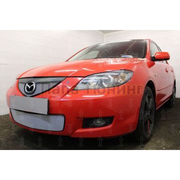 Защита радиатора Mazda 3 2006-2009 (седан) chrome низ