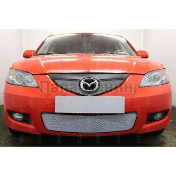 Защита радиатора Mazda 3 2006-2009 (седан) chrome низ