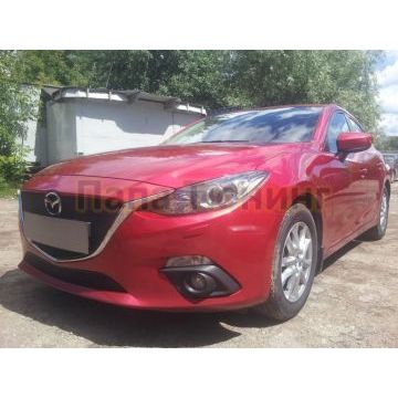Защита радиатора Mazda 3 2013-2016 black низ