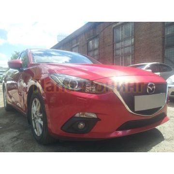 Защита радиатора Mazda 3 2013-2016 black низ
