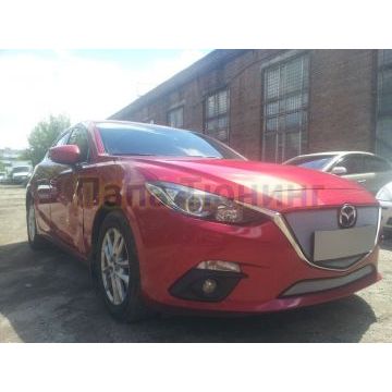 Защита радиатора Mazda 3 2013-2016 chrome низ