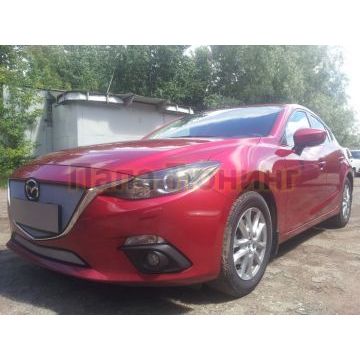 Защита радиатора Mazda 3 2013-2016 chrome низ