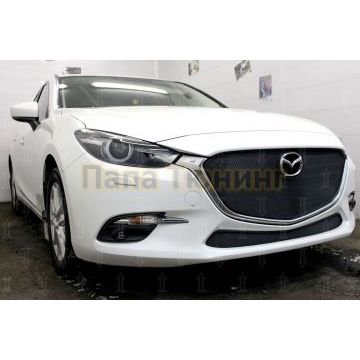 Защита радиатора Mazda 3 2016-2019 black низ