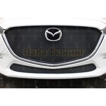 Защита радиатора Mazda 3 2016-2019 black низ