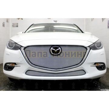 Защита радиатора Mazda 3 2016-2019 chrome низ