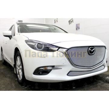 Защита радиатора Mazda 3 2016-2019 chrome низ