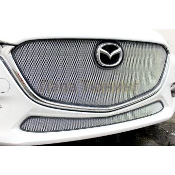 Защита радиатора Mazda 3 2016-2019 chrome низ