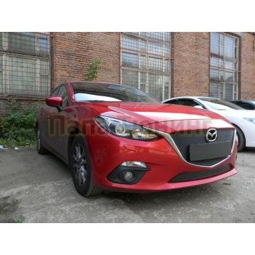 Защита радиатора Mazda 3 2013-2016 black низ PREMIUM