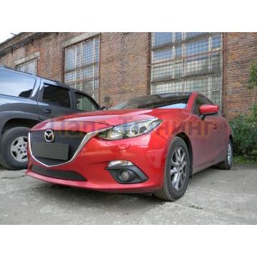 Защита радиатора Mazda 3 2013-2016 black низ PREMIUM