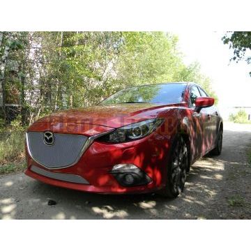 Защита радиатора Mazda 3 2013-2016 chrome низ PREMIUM