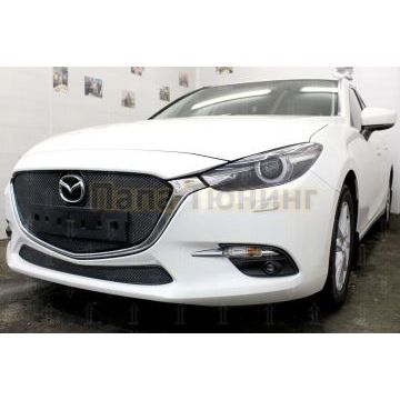 Защита радиатора Mazda 3 2016-2019 black низ PREMIUM