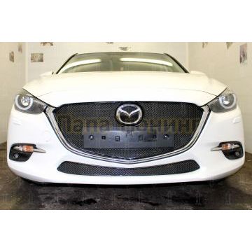 Защита радиатора Mazda 3 2016-2019 black низ PREMIUM