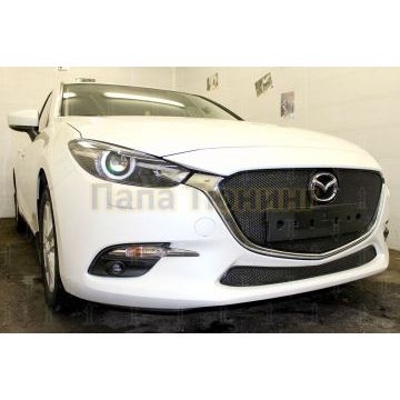 Защита радиатора Mazda 3 2016-2019 black низ PREMIUM