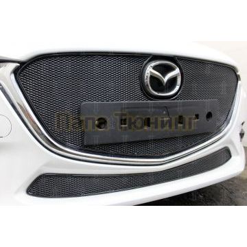 Защита радиатора Mazda 3 2016-2019 black низ PREMIUM