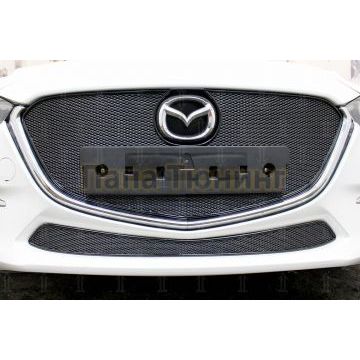 Защита радиатора Mazda 3 2016-2019 black низ PREMIUM