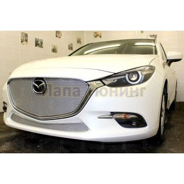 Защита радиатора Mazda 3 2016-2019 chrome низ PREMIUM