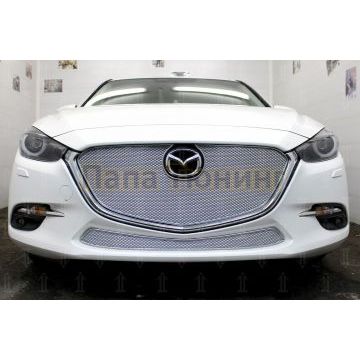Защита радиатора Mazda 3 2016-2019 chrome низ PREMIUM