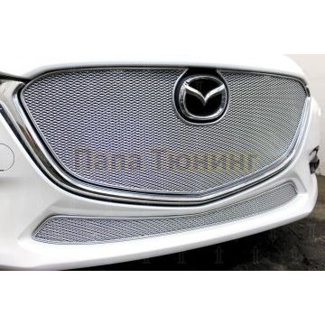 Защита радиатора Mazda 3 2016-2019 chrome низ PREMIUM