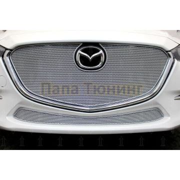 Защита радиатора Mazda 3 2016-2019 chrome низ PREMIUM